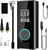 Car Tyre Pump,Portable Air Compressor,Digital Tyre Inflator,Universal for Cars,Motorcycles,Bikes & Balls,Preset Tire Pressure,Auto Shut-Off,3-Mode LED Light
