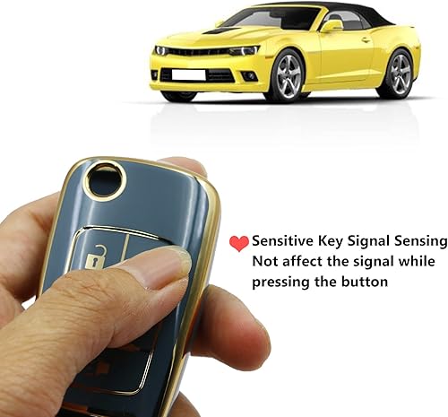 Miniatura 3 de Funda compatible con Buick Encore Chevy Chevrolet Camaro Equinox Impala Sonic Terrain 4 botones, gris, blanco