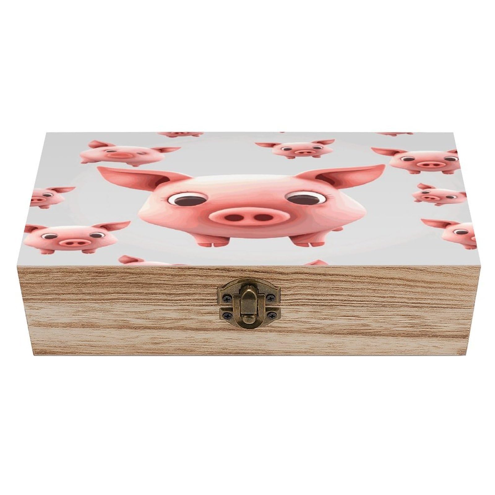 Adfgyerh Style Smiling (10) Bins Solid Wood，Jewelry Box Retro And Exquisite，Storage Box Used For Storing Photos, Souvenirs, Letters, Gifts, And Jewelry.