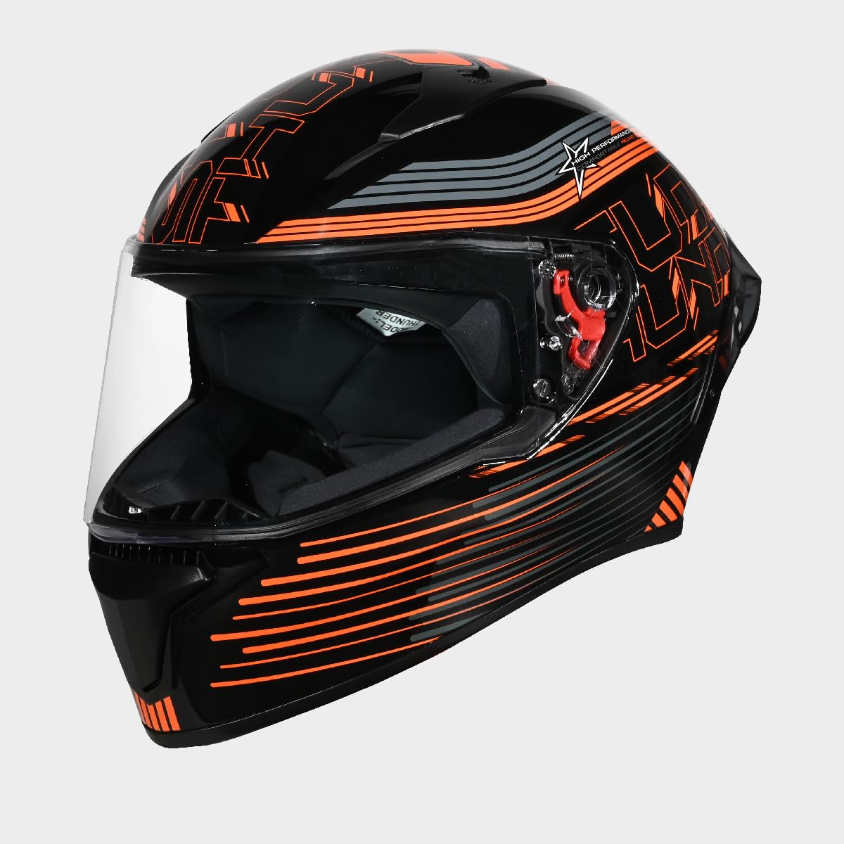 STUDDS Thunder D11 ISI and DOT Certified Full Face Helmet for Men and Women with Clear Visor
