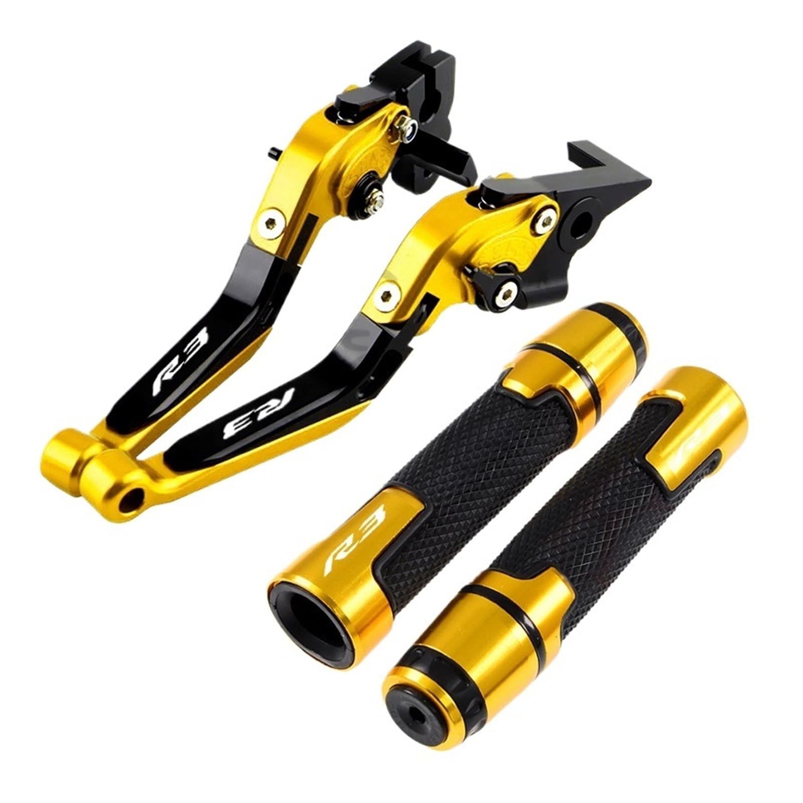 Ktebnwosd Color D Motorcycle Accessories Folding Brake Clutch Levers Handlebar Grips For Yzf R3 Yzfr3 2015-2020 Handle Lever Brake Clutchs Levers