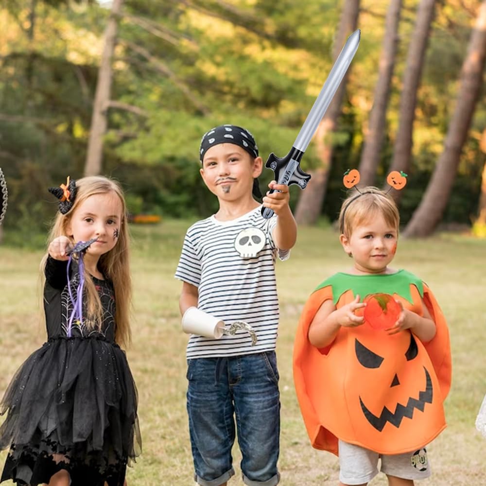 12 stuks opblaasbare zwaarden, 60 cm, opblaasbare piratenzwaarden, grote kunststof zwaarden voor kinderverjaardag, Halloween-kostuum 12 stuks opblaasbare zwaarden, 60 cm, opblaasbare piratenzwaarden, grote kunststof zwaarden voor kinderverjaardag, Halloween-kostuum