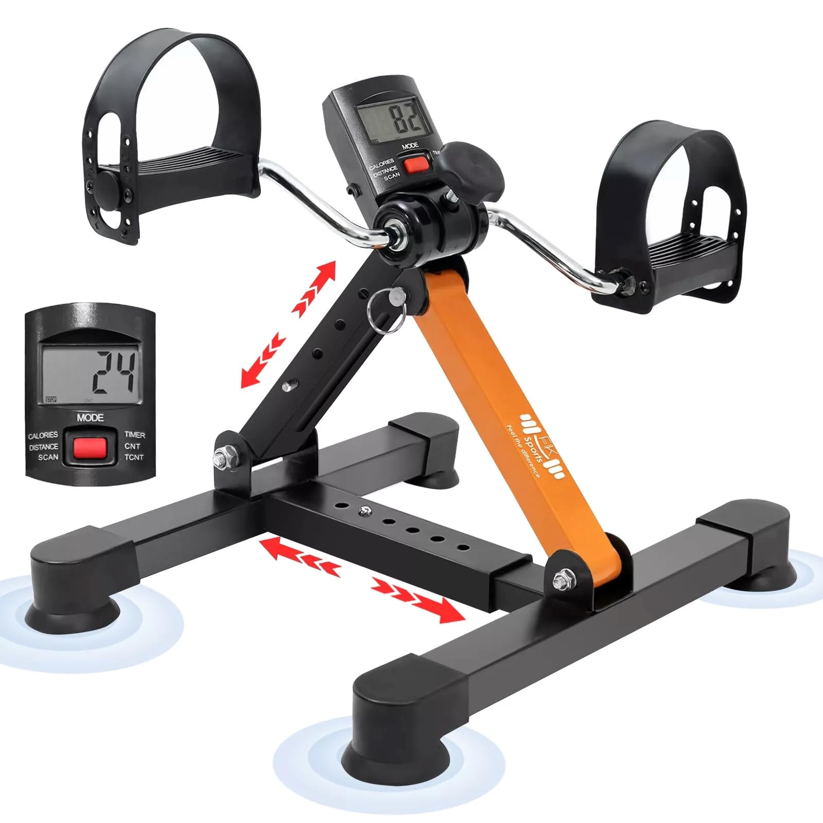 FK sports Pedal Exerciser/Mini Exercise Bike/Under Desk Bike portable with LCD D