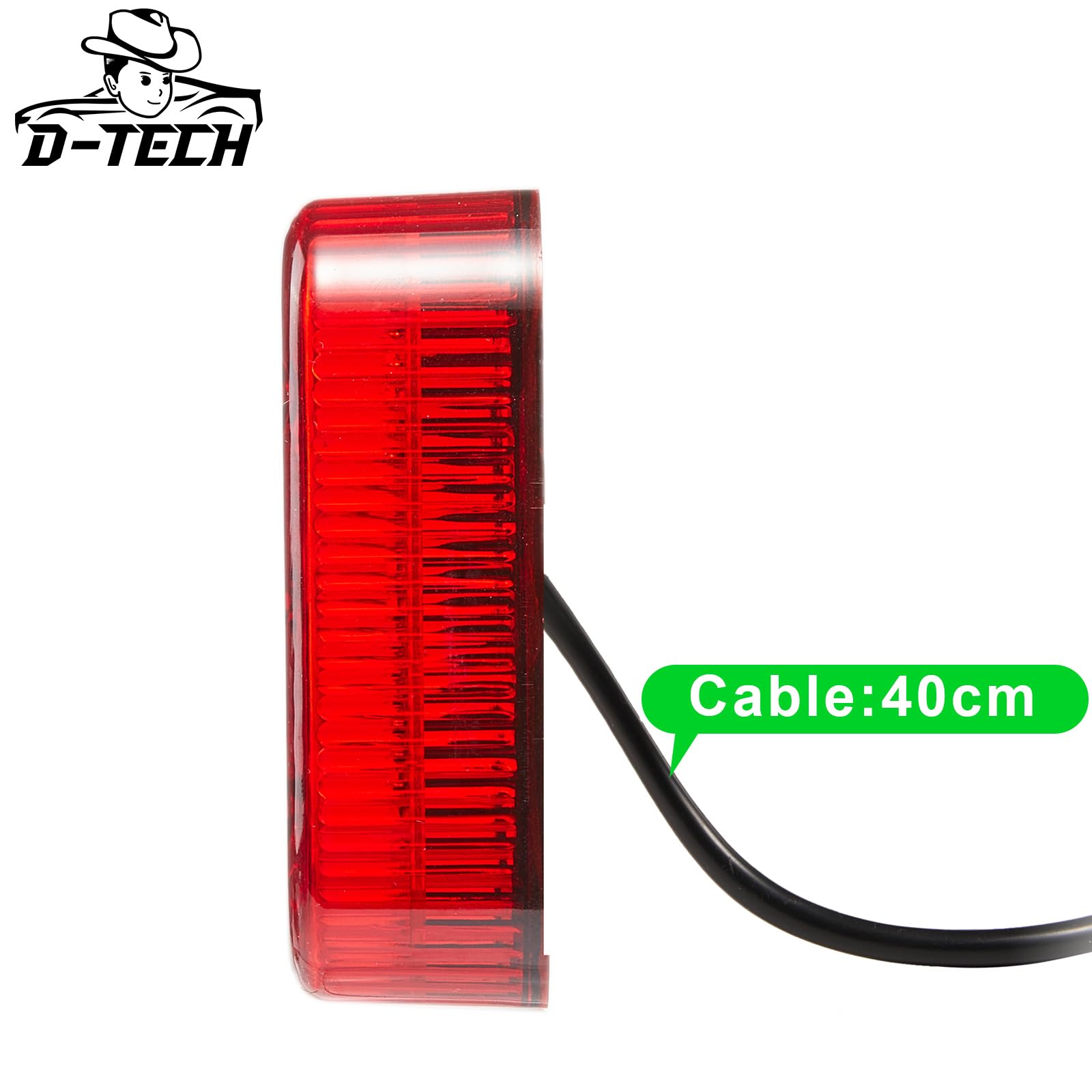 SPARKMOTO Luz Antiniebla Trasera LED Para Remolque: 12 LEDs Súper Brillantes, IP67, Homologación E11 – Universal Para Camión O Caravana