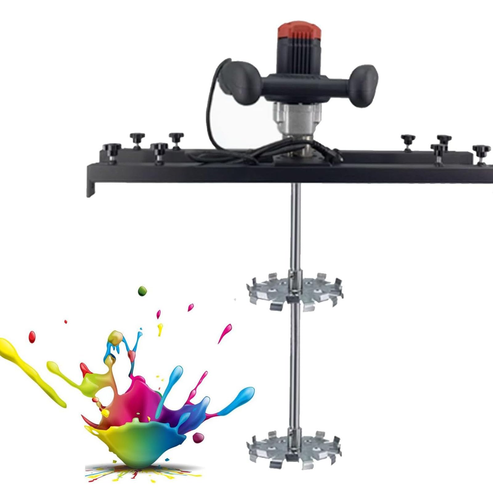 Miscelatore per vernice, miscelatore elettrico per miscelare vernici, inchiostro e altro, potenza 3280 W, gamma telescopica 65-125 cm, agitatore a tamburo commerciale