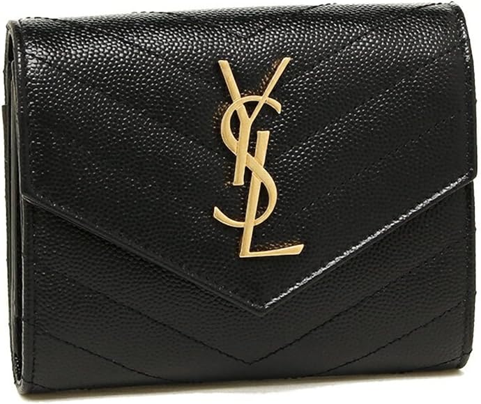 SAINT LAURENT ブラック 三つ折り財布
