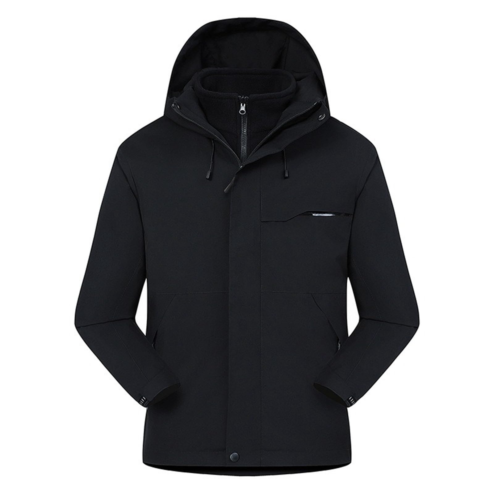 Giacca antipioggia da donna, 3 in 1, softshell, impermeabile, da donna, da uomo, confezione da 2 capi impermeabili da escursionismo, cappotti impermeabili invernali, parka impermeabile cerato, trench