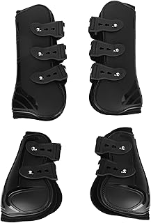 PU Horse Legguard Protector de piernas Leggings engrosados ​​Suministros de forro suave Protector de pierna de caballo negro (Grande taille standard)