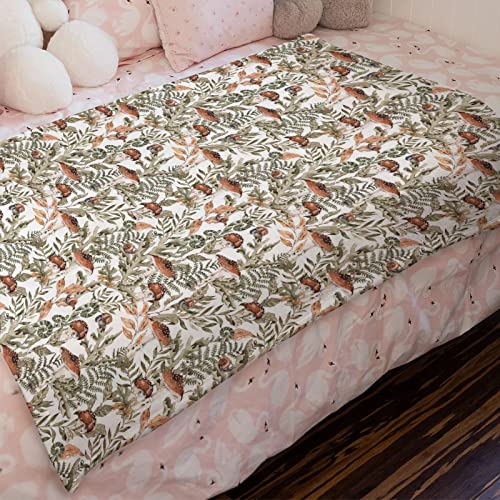 Hawskgfub Baby Toddler Forest Woodland Plant Mushroom Blanket Boy Girl Gift, Nursery Fern Botanical Flannel Fleece Bed Swaddling Blankets, Soft Lightweight Newborn Kid Crib Bedding 30 X 40 Autumn Fall #TOP3