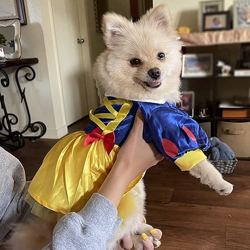 Miniatura 5 de Disfraz de princesa para perro, disfraz de Halloween para mascotas, vestido de princesa de nieve, disfraz de cosplay para Navidad, Halloween,