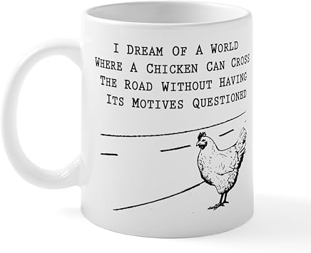 CafePress Chicken Motives Questioned Mugs 11 oz 325 ml Ceramic Coffee Mug