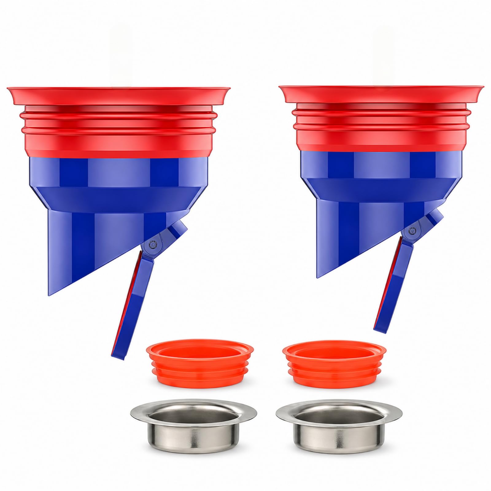 2 Pezzi 35-52mm Anti-Odore Scarico A Pavimento - Scarico A Pavimento Antiodore - Scarico Doccia - Facile Da Installare, Riutilizzabile (2 Anelli In Silicone E 2 Anelli In Acciaio Inossidabile)
