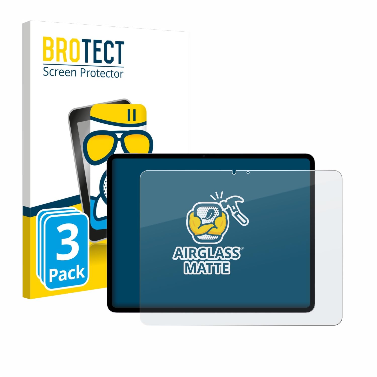 brotect 3 Pezzi Pellicola Vetro per Apple iPad Air 13" M4 2026 | Opaca Protezione Schermo Made in Germany, Anti-Riflesso Durezza 9H Anti-Graffio