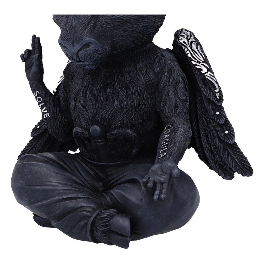 Nemesis Now Cult Cuties Baphoboo - Statuetta Baphomet in resina, nera, 30 cm, perfetta per qualsiasi collezione Macabro, realizzata in resina pregiata, sapientemente dipinta a mano
