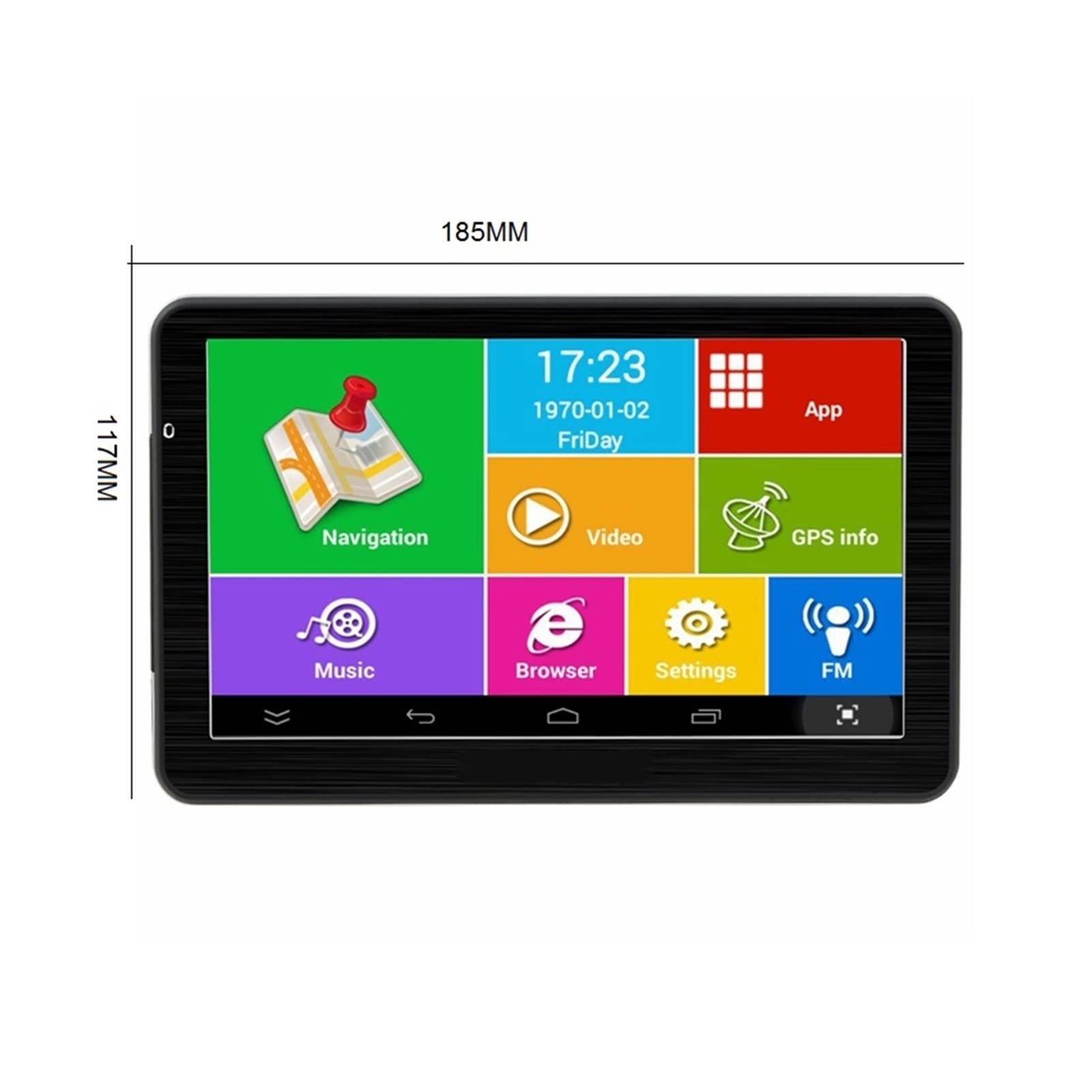 7 "Pollice 1 6 GB. Navigatore auto GPS Navigazione Sat na. AV-IN. Telecamera posteriore WiFi Fm. Mappe gratuite del trasmettitore(Add Rear Camera)