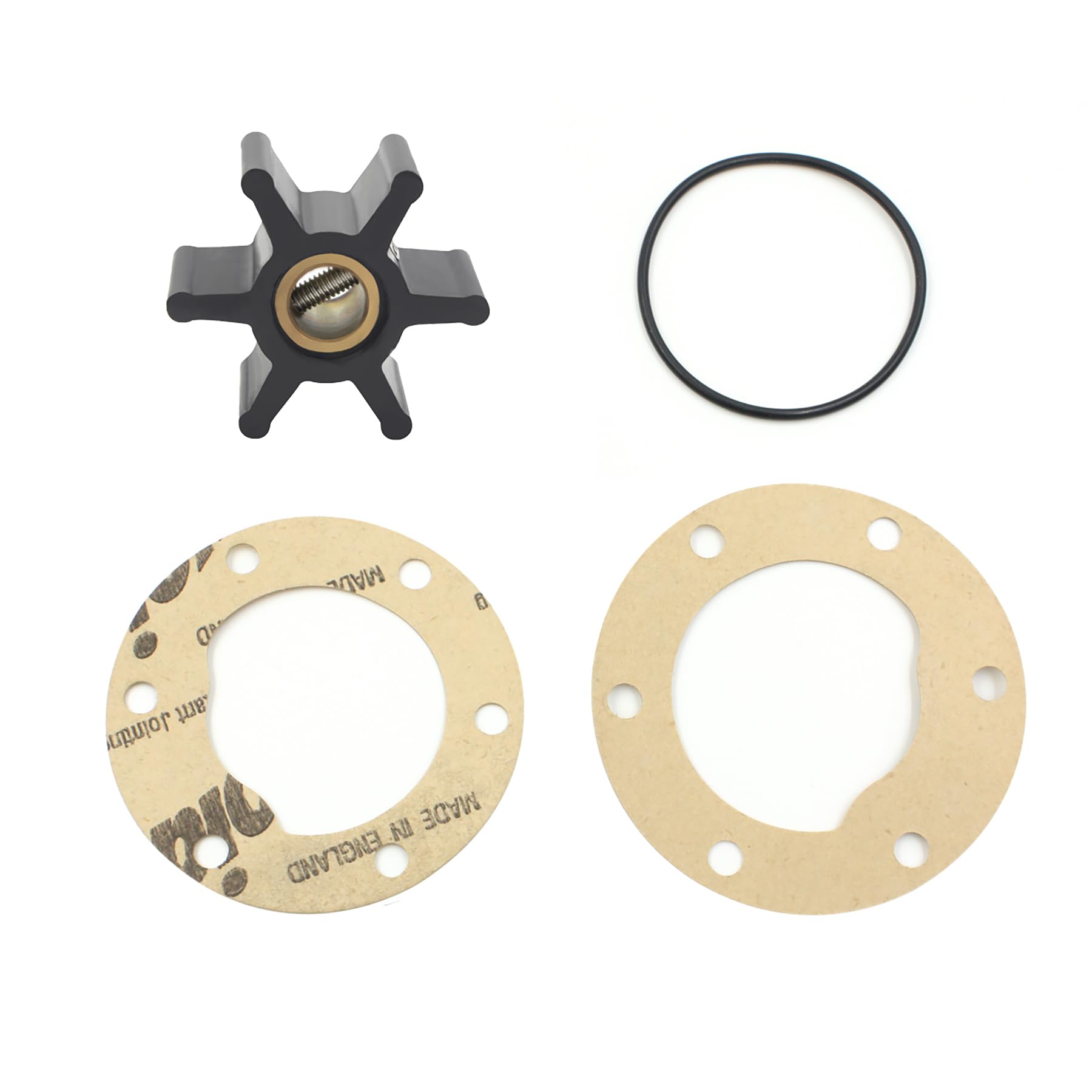 XRmarine Boat Raw Water Pump Flexible Impeller Kit Replaces for Jab-sco 4528-0001 for Vol-vo Penta 803729 3586494 for John-son 09-806B for Yan-mar 104211-42070