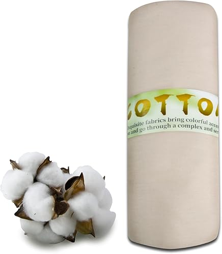 Tela de algodón 100% beige para coser por 1 yarda, tela de acolchado de 59 pulgadas de ancho, peso medio, 5.8 onzas, tela de muselina por The Yard,