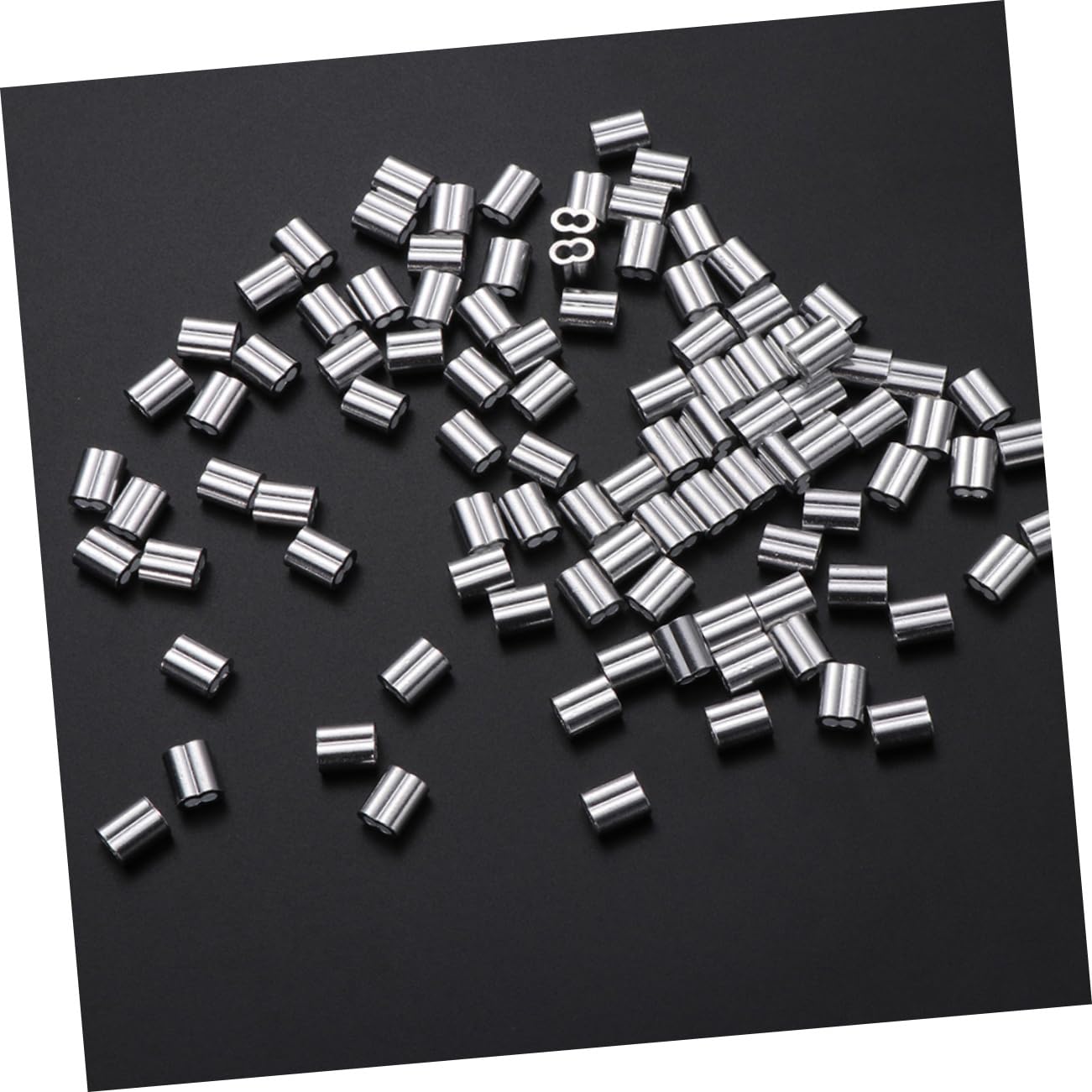 CIYODO 200pcs Steel Wire Joint Loop Wire Rope Aluminum Sleeve Steel Wire Loop Wire Rope Clamp Steel Rope Wire Rope Crimping Loop Cable Steel Wire Rope Connector Wire Rope Loop