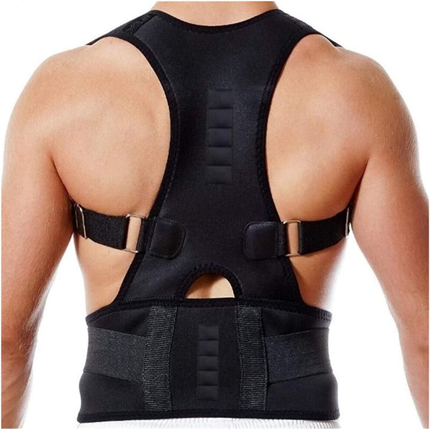 Cinturón de corrección ajustable para adultos, Corrector de postura para sentarse, terapia magnética, soporte de postura, soporte para hombros, columna vertebral, herramientas de soporte para espalda