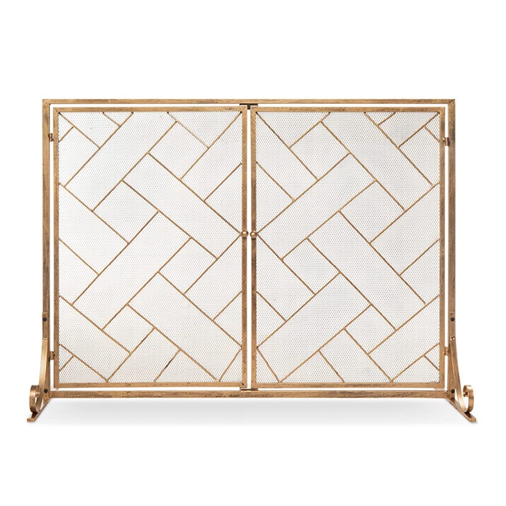 Schermi per Caminetti di Guardia Schermo for camino Hollow Decorazione Semplice Strumento in ferro battuto Fence Fence Famiglia Schermo antincendio antincendio 40.5 × 31,5 pollici Accessori per Camine