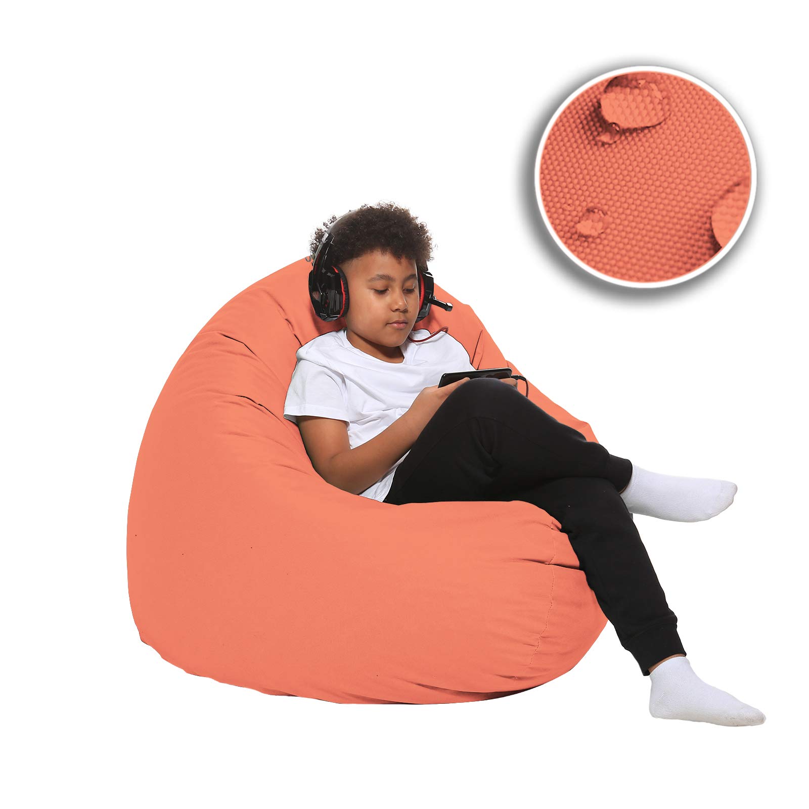 Sitzsack 2-in-1 Funktionen Bodenkissen für Erwachsene & Kinder - Gaming oder Entspannen - Indoor & Outdoor da er Wasserfest ist - mit EPS Perlen (Sunflower, 125 cm Durchmesser)