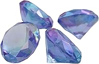 Vista 26 de Allstarco 4 piezas de 2.362 in extra grandes de diamante acrílico con revestimiento AB para decoración de mesa de boda, rellenos de jarrón envueltos