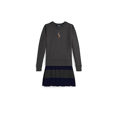 Polo Ralph Lauren Kids Big Pony Fleece Sweatshirt Dress (Big Kid) Girl