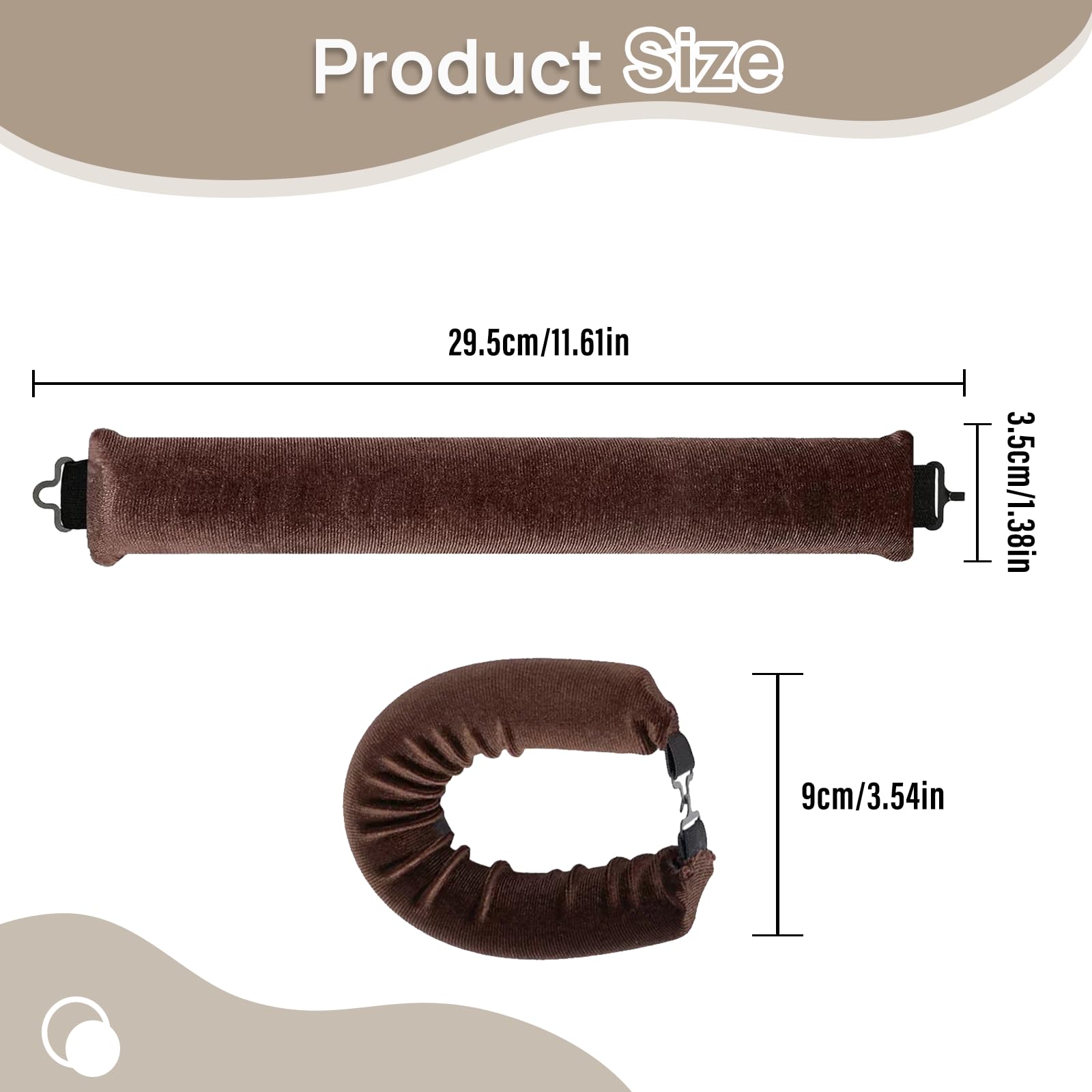 3 sztuki Heatless Curls, loki, bez wysokich temperatur, lokówki do włosów, loki, loki, loki, na noc, do wszystkich rodzajów włosów, kolor brązowy