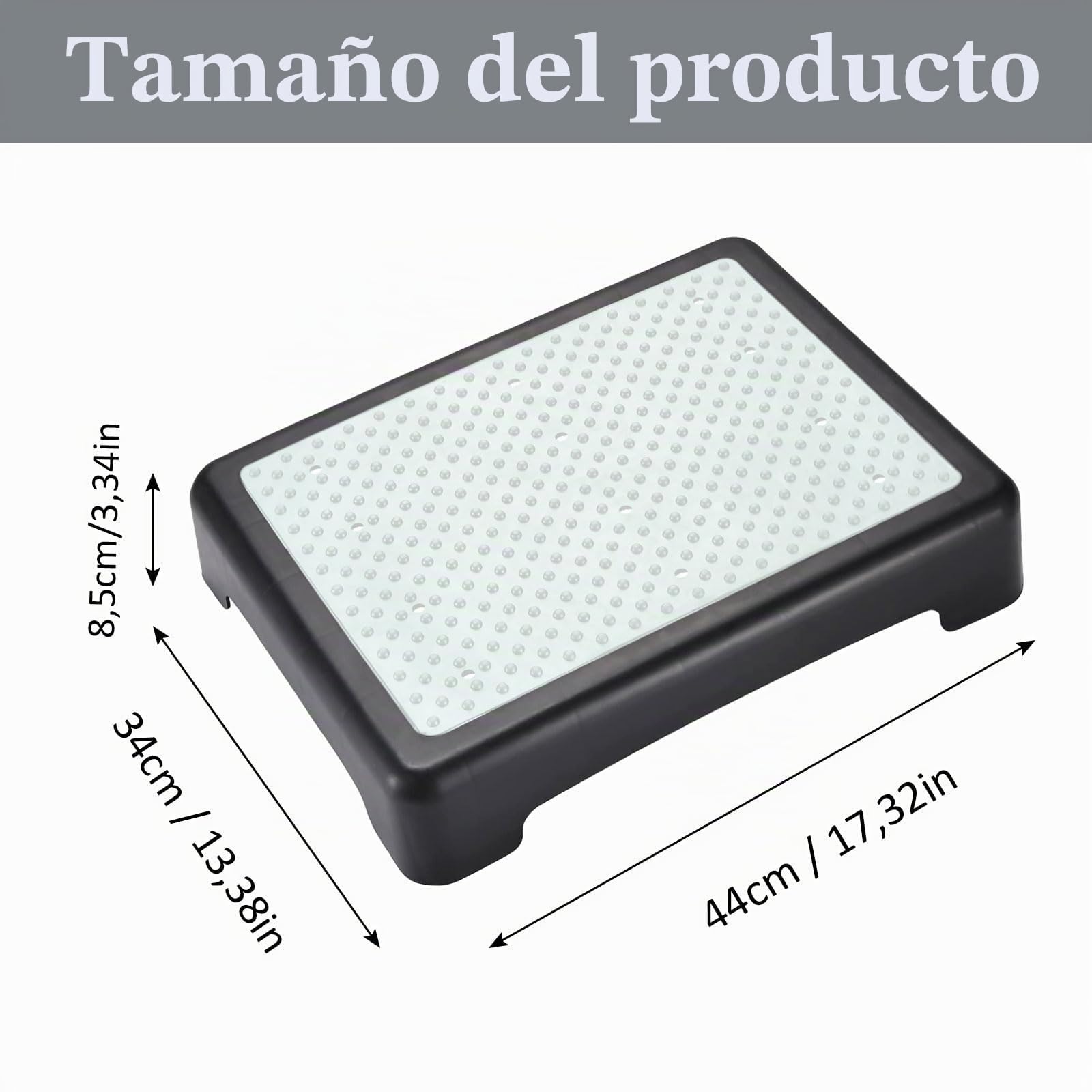Taburete de Medio Paso Antideslizante, Taburete de Escalón para Exteriores, Soporta 200 kg, Escalera Antideslizante para Movilidad para Personas Mayores, para Jardín, Bañera, Negro Luminiscente
