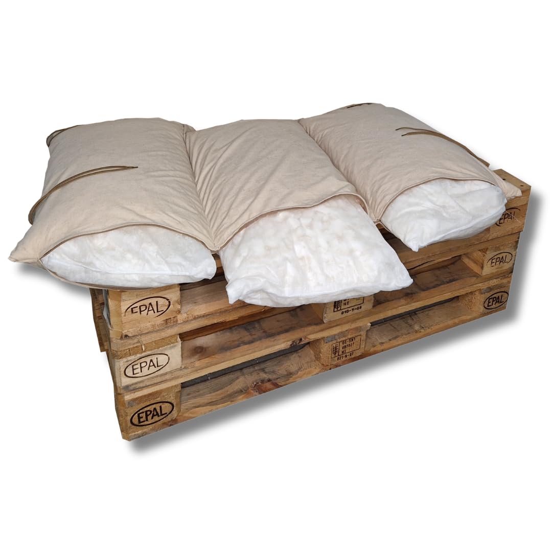 Natalia Spzoo Set di cuscini per pallet, Seduta 120x80, Schienale 120x40 (Set: Seduta + Schienale, Beige)