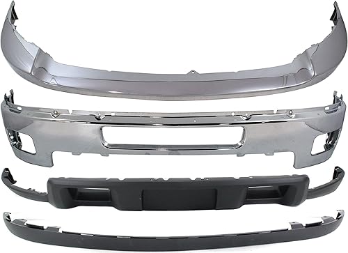Juego de 4 parachoques delantero compatible con Chevrolet Silverado 2500 HD 2011-2014 y Chevrolet Silverado 3500 HD Chrome