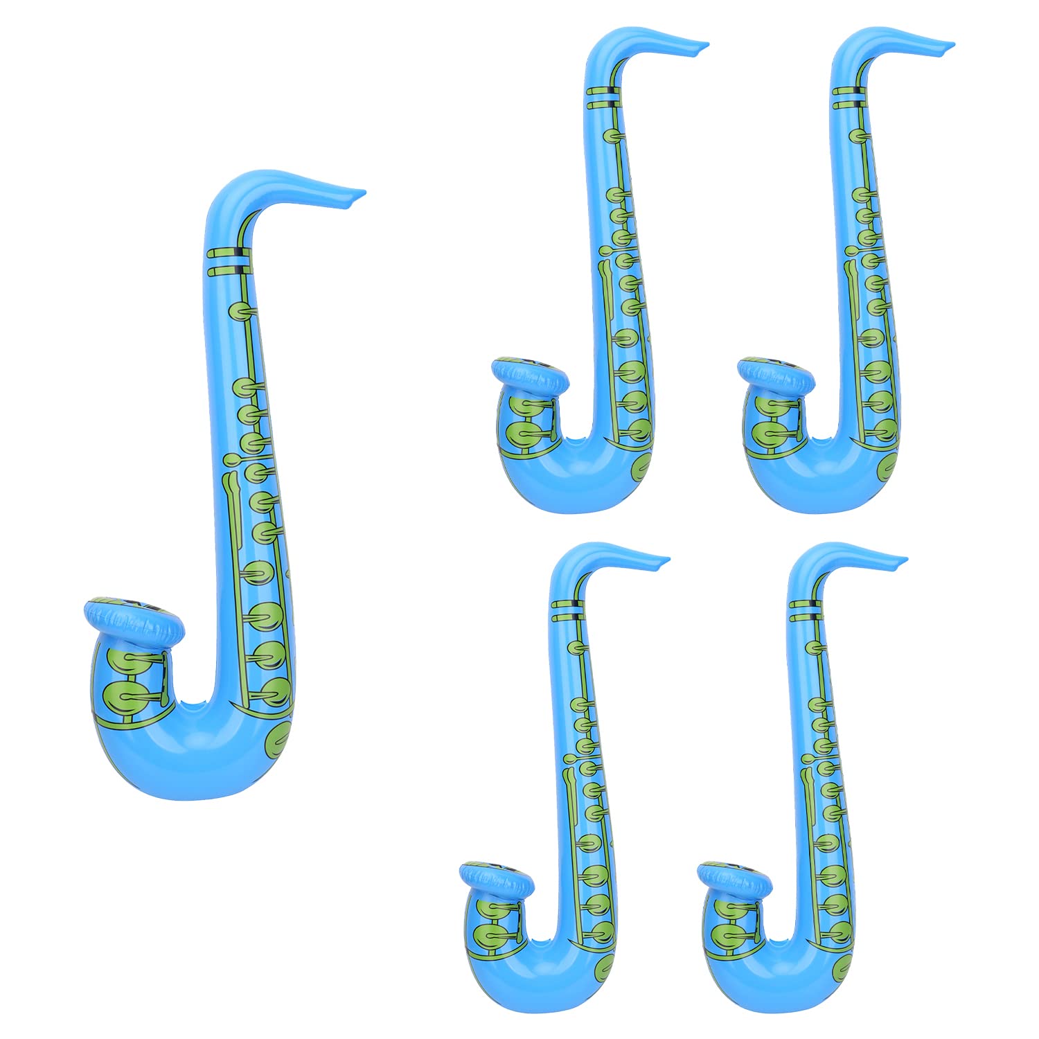WedDecor Inflatable Guitar Saxophone Toys Favours Balloon, Musical Instruments Accessories For Kids and Adults Party Decoration, Hen Night Party, 5pcs, Blue — image 1