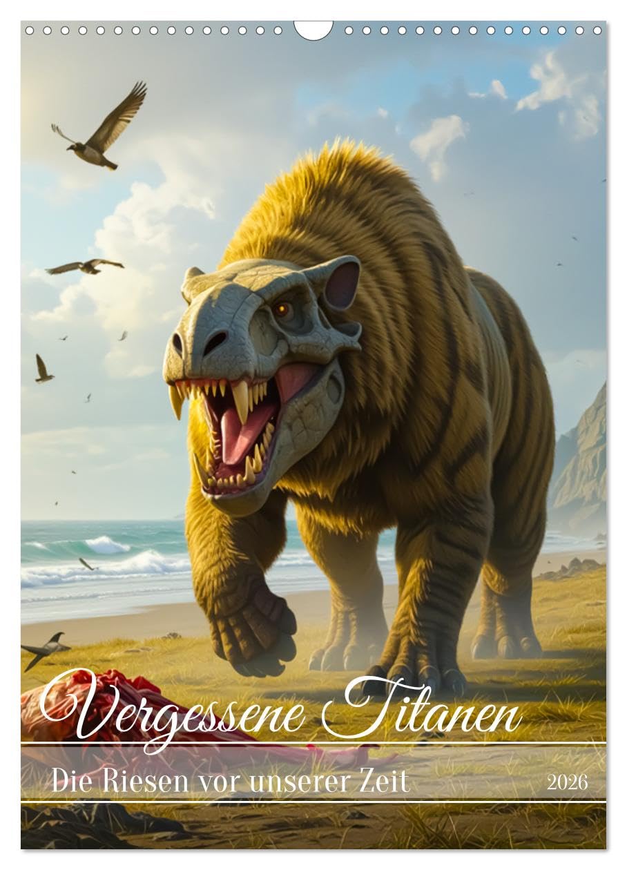 Forgotten Titans - The giants before our time UK-Version (Wall Calendar 2026 DIN A3 Portrait), CALVENDO 12 Month Wall Calendar โ image 1