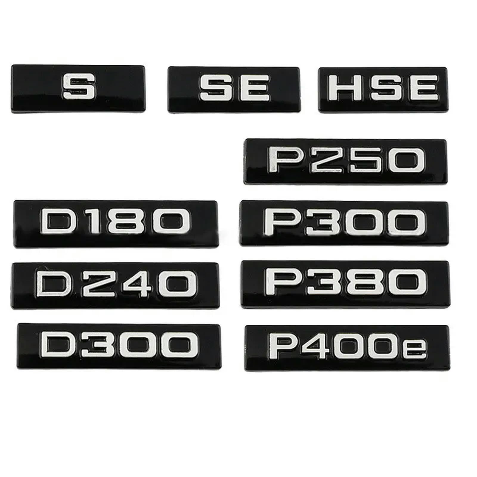 P250 P300 Se P380 P400E Hse D180 Digital Logo Car Stickers For Range Rover Velar Body Modification Rear Trunk Decoration Decal