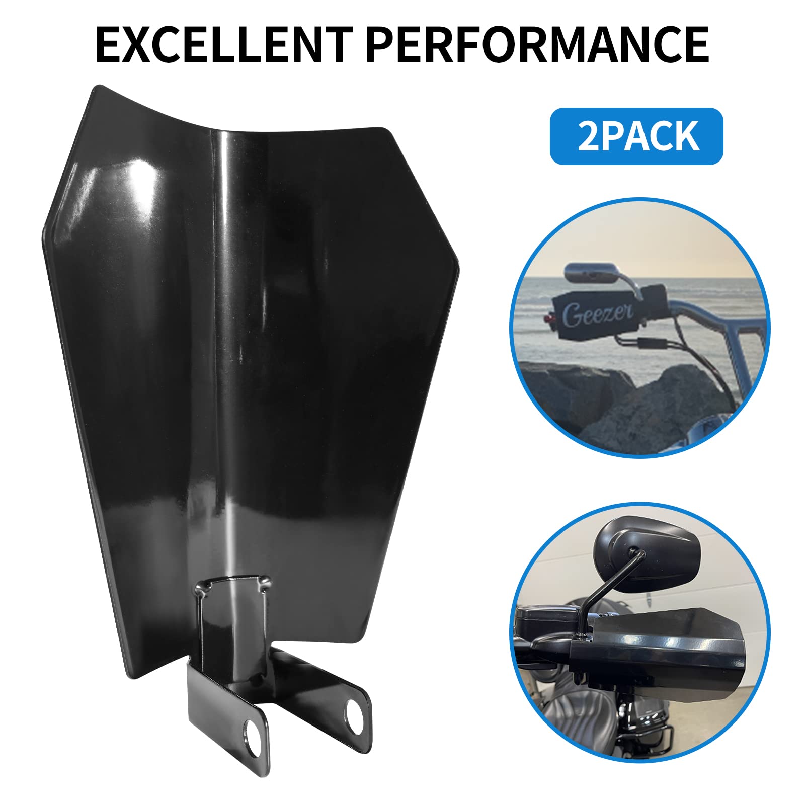 Huazu Protège-mains de moto, coupe cercueil, noir, pour Harley Davidson Touring Sportster Dyna 2007-2022 avec embrayage à câble (taille L)