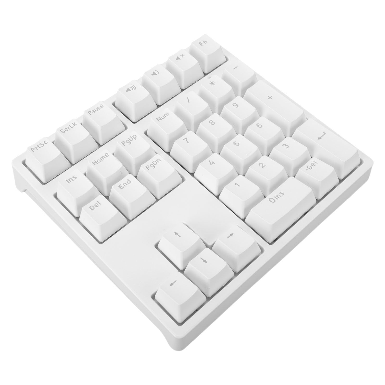 Wakects Tastierino Numerico Meccanico a 34Tasti, Wired Number Pad con Switch (WHITE)