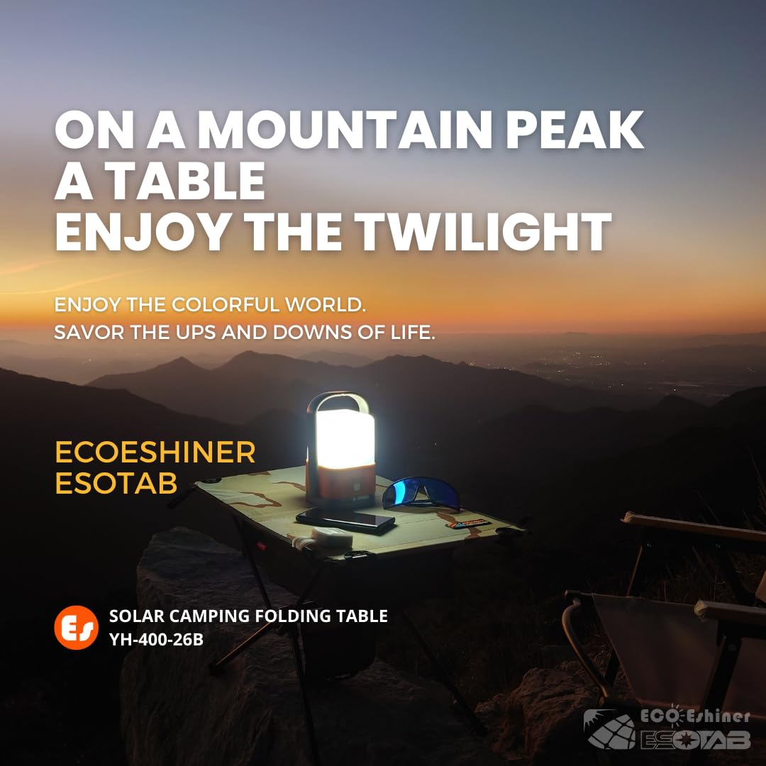 Amazon.co.jp: ESOTAB ECOeshiner 折りたたみ式ソーラーパワーテーブル