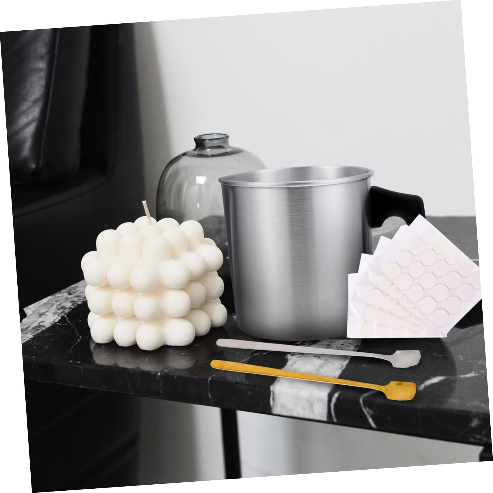 Veemoon Stainless Steel DIY Candle Making Kit 1.2l Pot for Candle Tins Crafting Tools Random