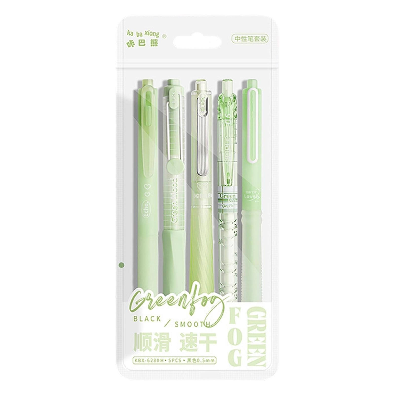 Xjdzineq 5Pieces Gel Inks Pen 0.5MM Tip Retractable Quick Drying Refillable Journaling for Writing Note Taking Refillable