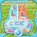 40FT Slip Double Water Slides with 2 Bodyboards, Extra Long Lawn Water Slides for Kids Adults Heavy Duty, Giant Outdoor Water Slip Toys with Crash Pad for Backyard Summer Party
