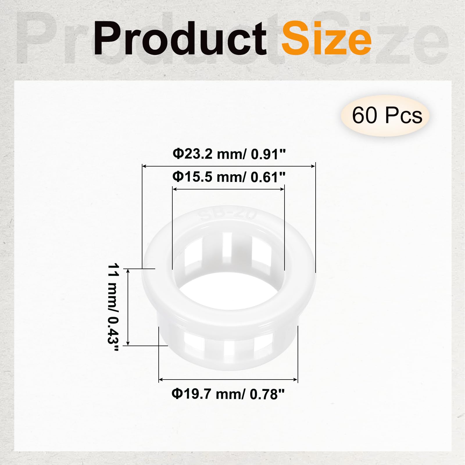 PATIKIL 60pcs Wire Grommet - Image 2