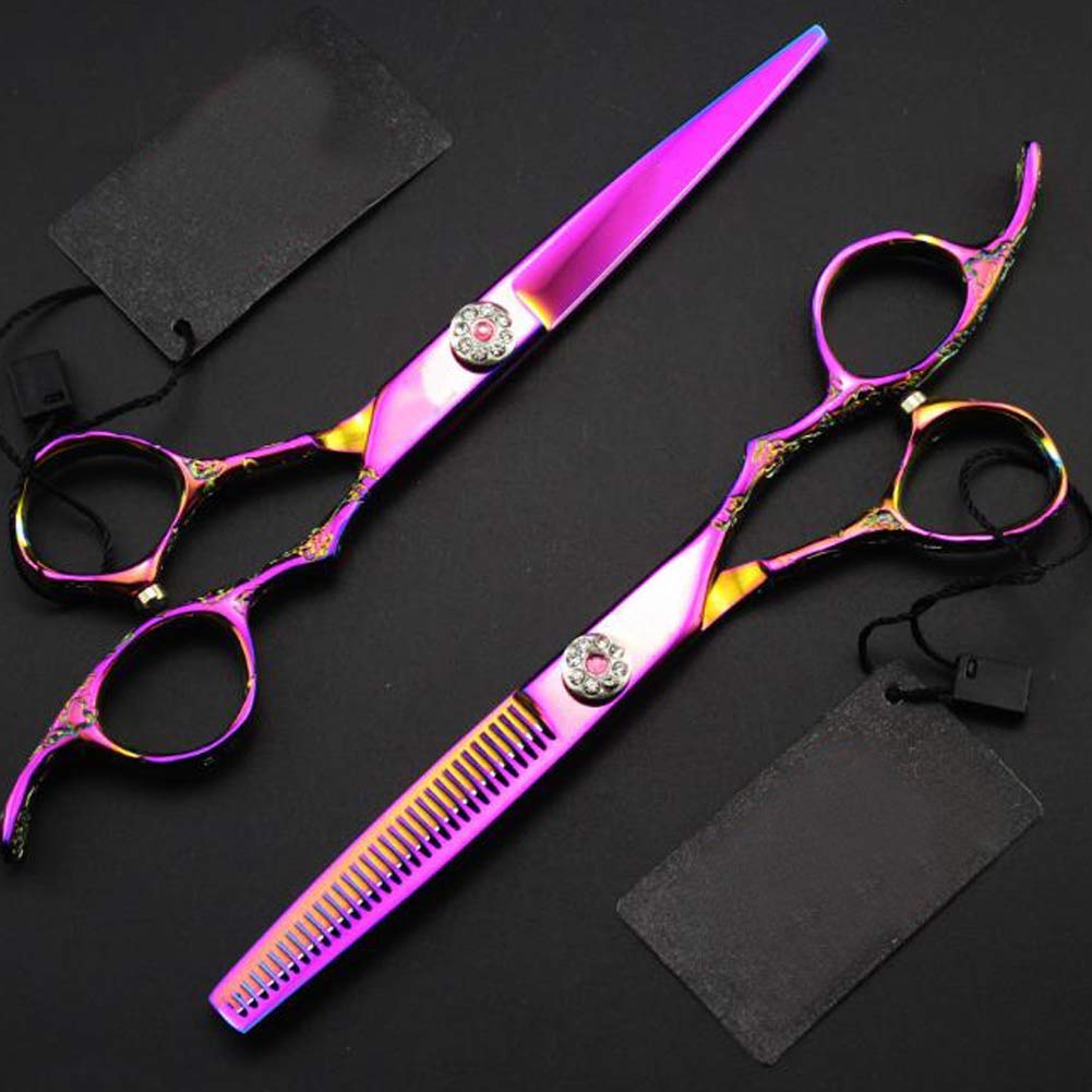 VNGBFGDFVN Cortadora de Cabello, Tijeras de Corte de Cabello de Acero Inoxidable y Tijeras de texturización para entresacar y Usar en peluquerías y Uso Personal.