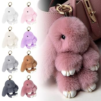 クッションキーホルダー、うさぎフリルフェルト クッションキーホルダー、うさぎフリルフェルト