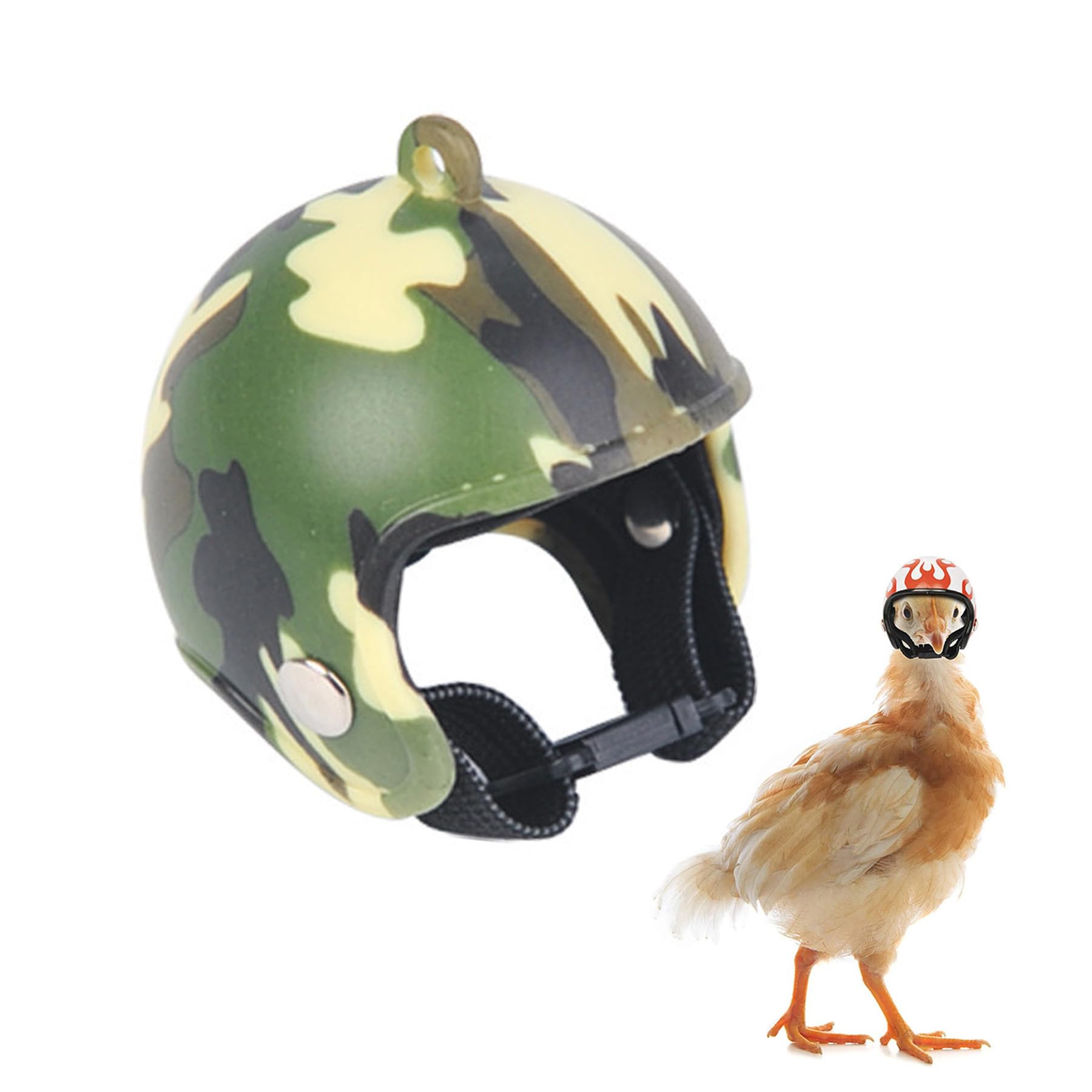 Sécurité Maximale pour Poules - Casque Anti-Prédateur Ultra-Léger en PP, Accessoire Basse-Cour Anti-Picage et Mode pour Jardin (4x4x4.5cm)