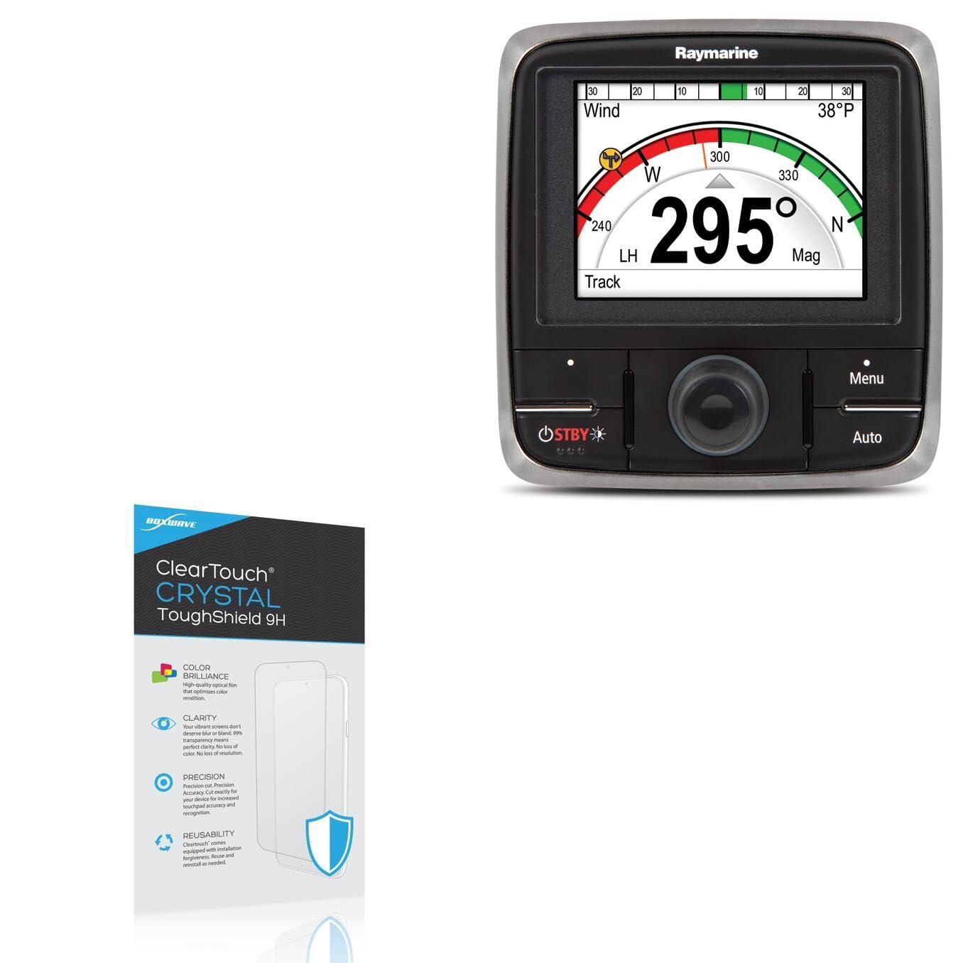 BoxWave Screen Protector Compatible with Raymarine P70R - ClearTouch Crystal ToughShield 9H (2-Pack), Clear 9H Tough Flexible Film Screen Protector