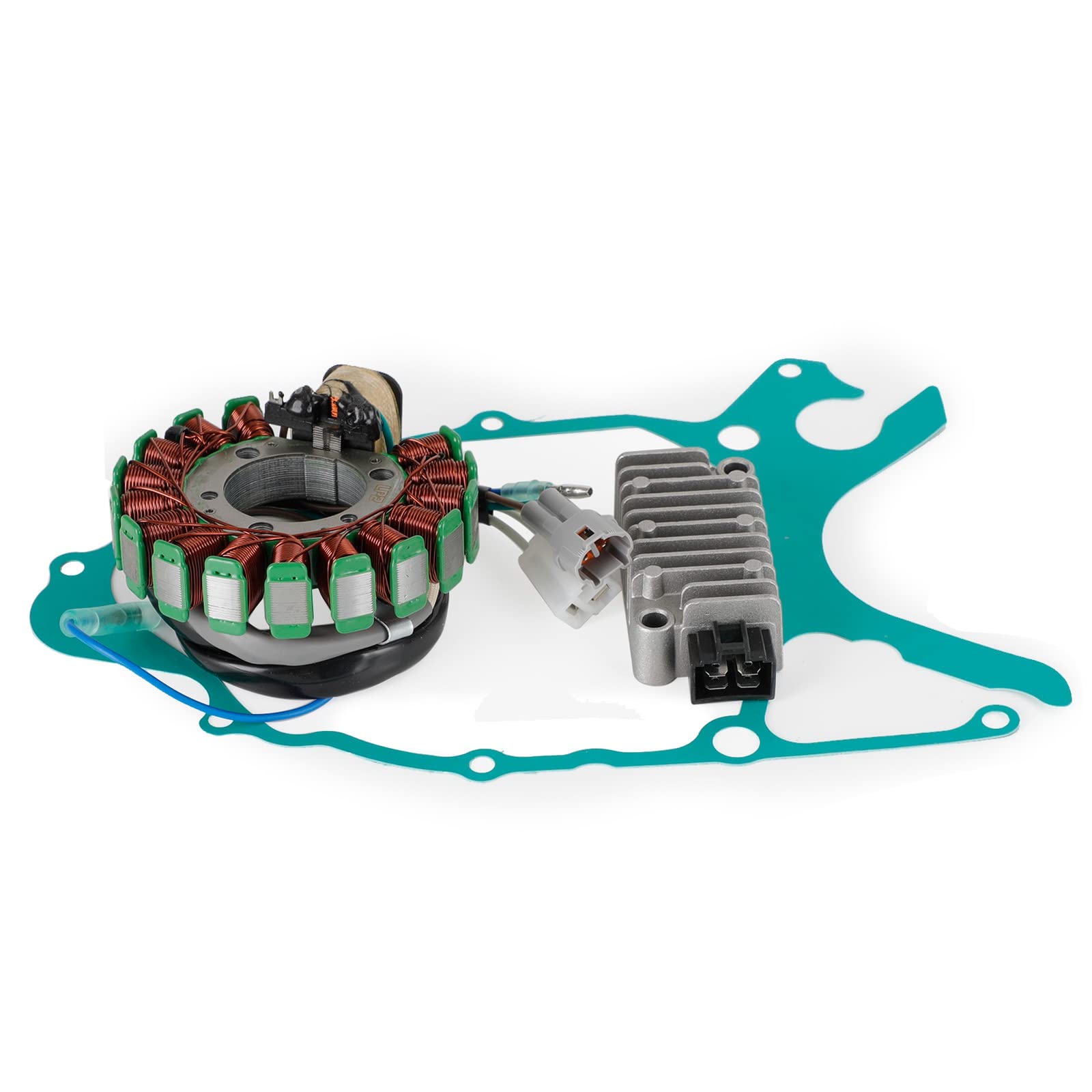 Magneto Coil Stator + Voltage Regulator + Gasket Assy Adatto per Yamaha TW 125 200 225 Trailway 1999-2022