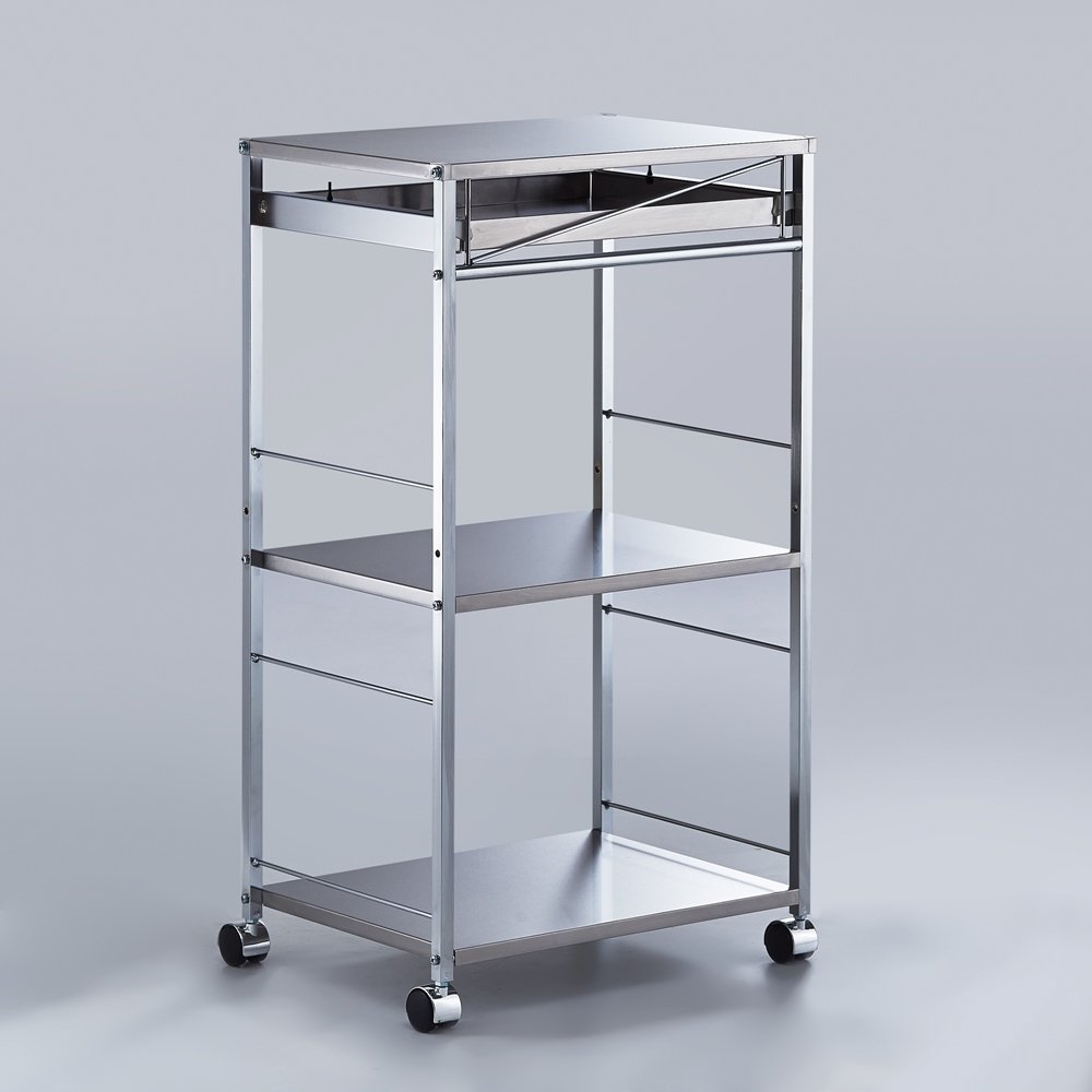 Amazon｜ディノス キッチン収納 キッチン 収納カート ステンレス