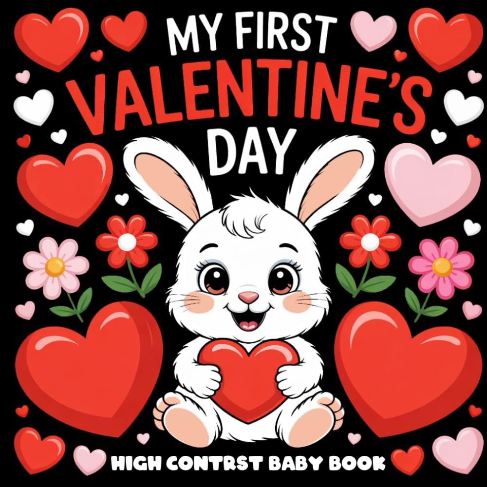 My First Valentine's Day High Contrast Baby Book: For Newborns 0-12 Months
