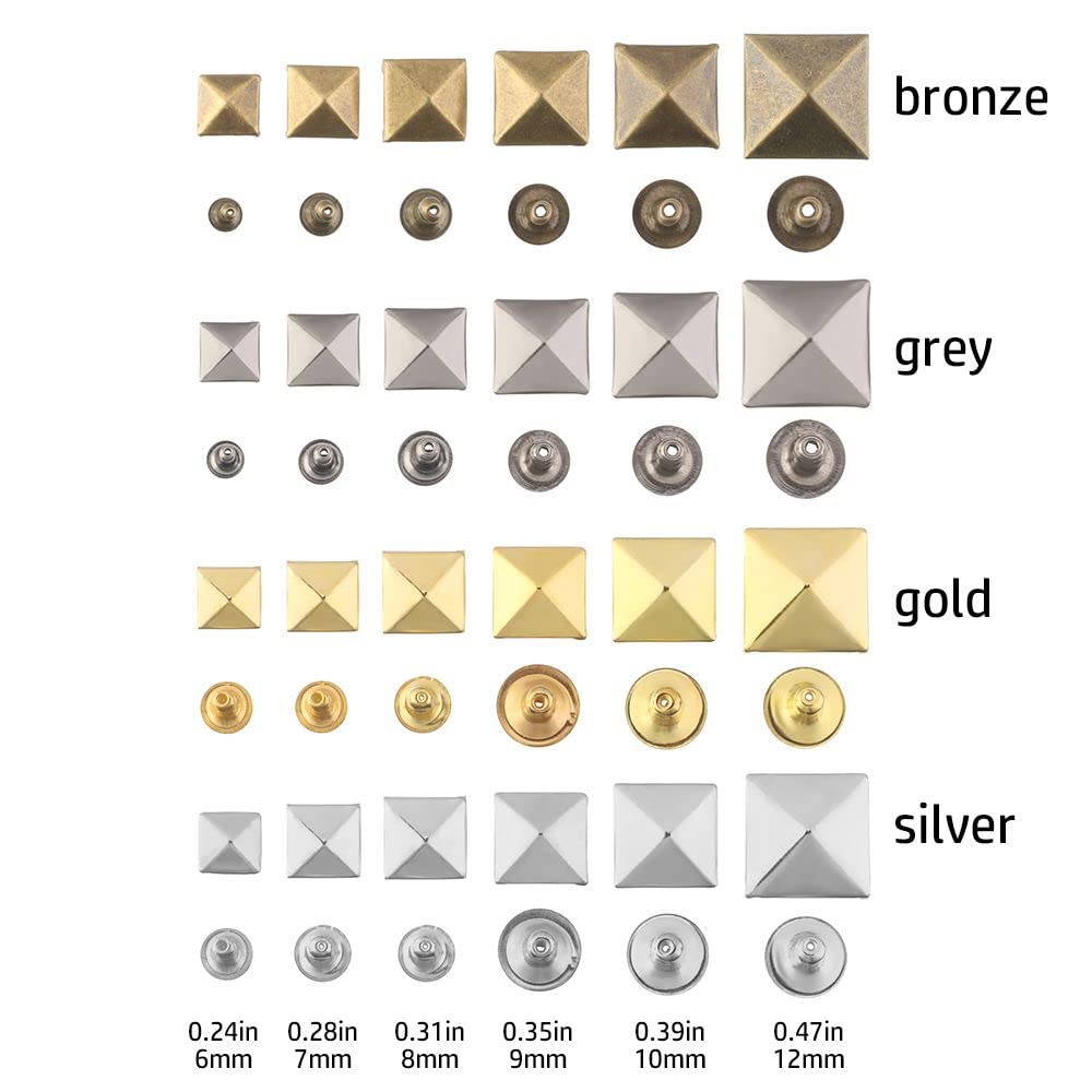 100 Set Di Borchie Piramidali , Rivetti Per Rivetti Per - Foto 5