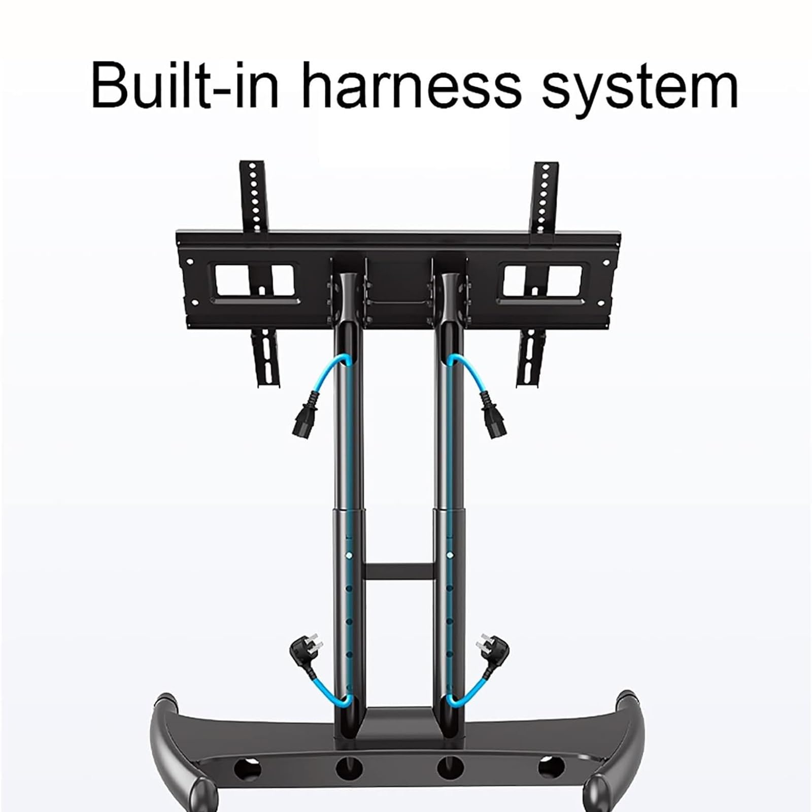 Support de Sol pour téléviseur LCD - Chariot TV à roulettes, Hauteur réglable, Facile à déplacer, Compatible avec Les téléviseurs de 32 à 70 Pouces, Angle de réglag,
